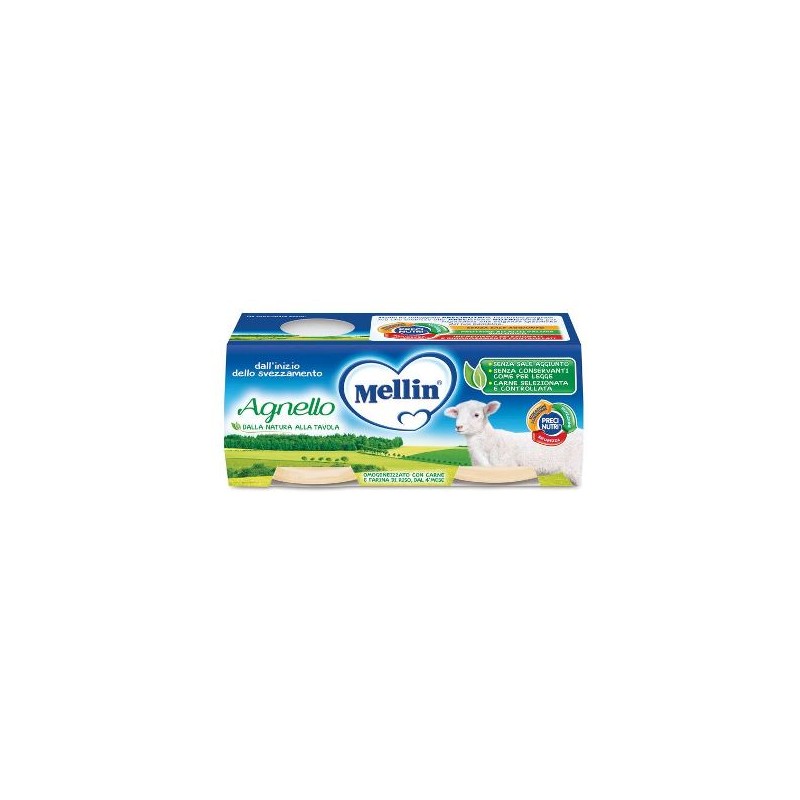 Mellin - Danone Nutricia Soc. Ben. Mellin Omogeneizzato Agnello 2 Pezzi X 80 G