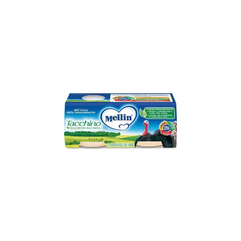 Mellin - Danone Nutricia Soc. Ben. Mellin Omogeneizzato Tacchino 2 X 80 G