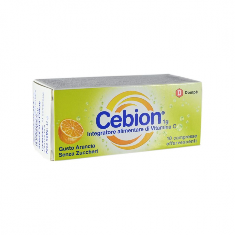 Procter & Gamble - Cebion Effervescente Vitamina C Senza Zucchero - 10 Compresse Gusto Arancia