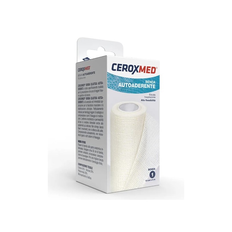 Ceroxmed - Nova Argentia Ind. Farm Benda Elastica Autoaderente Ceroxmed 4 X 400 Cm 1 Pezzo