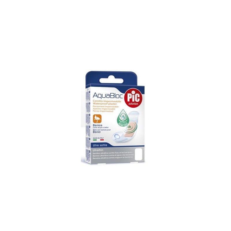 Pic Solution - Pikdare Cerotto Pic Aquabloc 10x10cm Antibatterico 5 Pezzi
