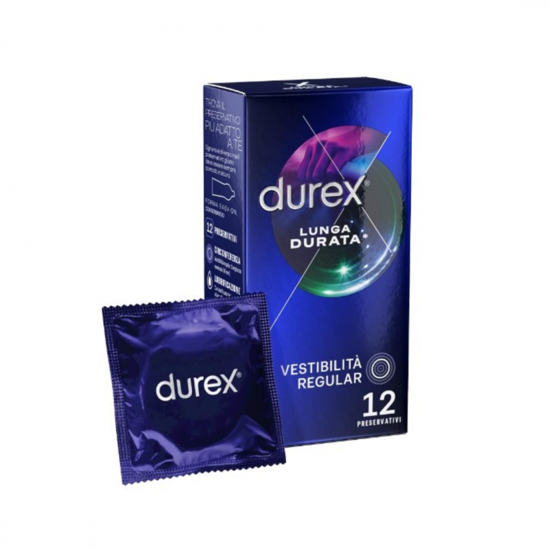 Reckitt Benckiser - Durex Lunga Durata Vestibilità Regular - 12 Pezzi