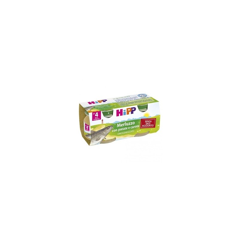 Hipp - Hipp Italia Hipp Omogeneizzato Merluzzo Carote Patate 2x80 G