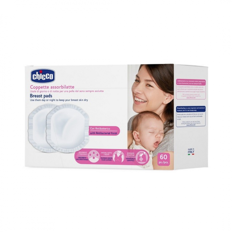 Chicco - Chicco Coppetta Assorbilatte Antibatterica - 60 Pezzi