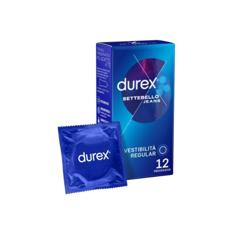Reckitt Benckiser - Durex Settebello Jeans Vestibilità Regular - 12 Pezzi