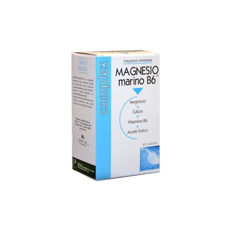 Piemme Pharmatech - Piemme Pharmatech Italia Magnesio Marino B6 40 Capsule