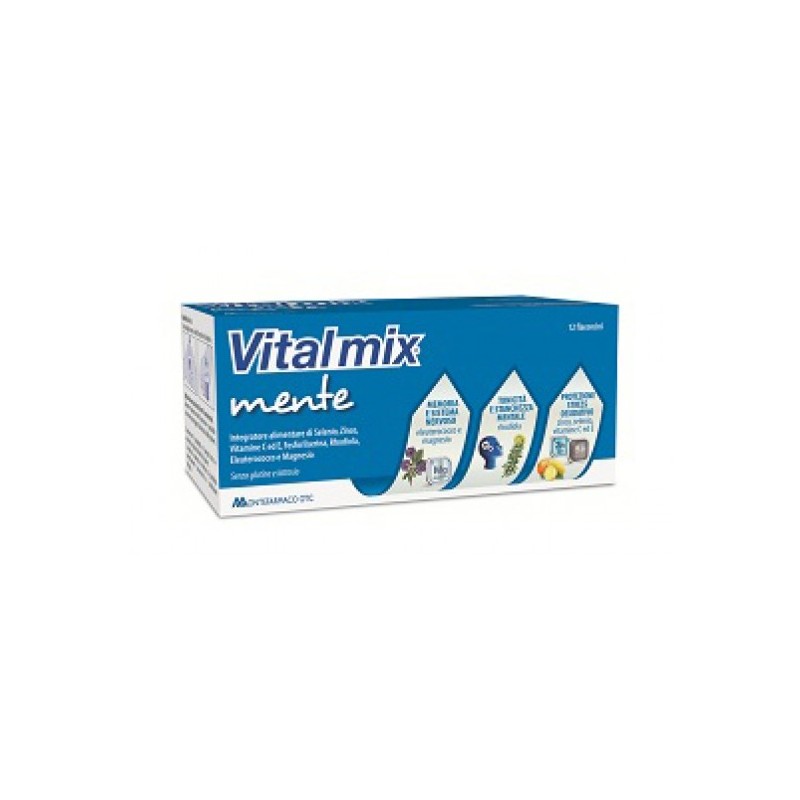 Montefarmaco - Vitalmix Mente Integratore Per La Memoria - 12 Flaconcini