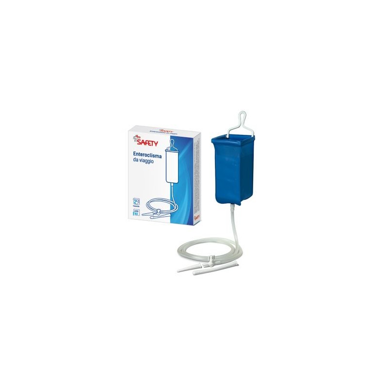 Safety - Safety Enteroclisma Da Viaggio Klister In Gomma Con Cannula Anale Evaginale 2 Litri