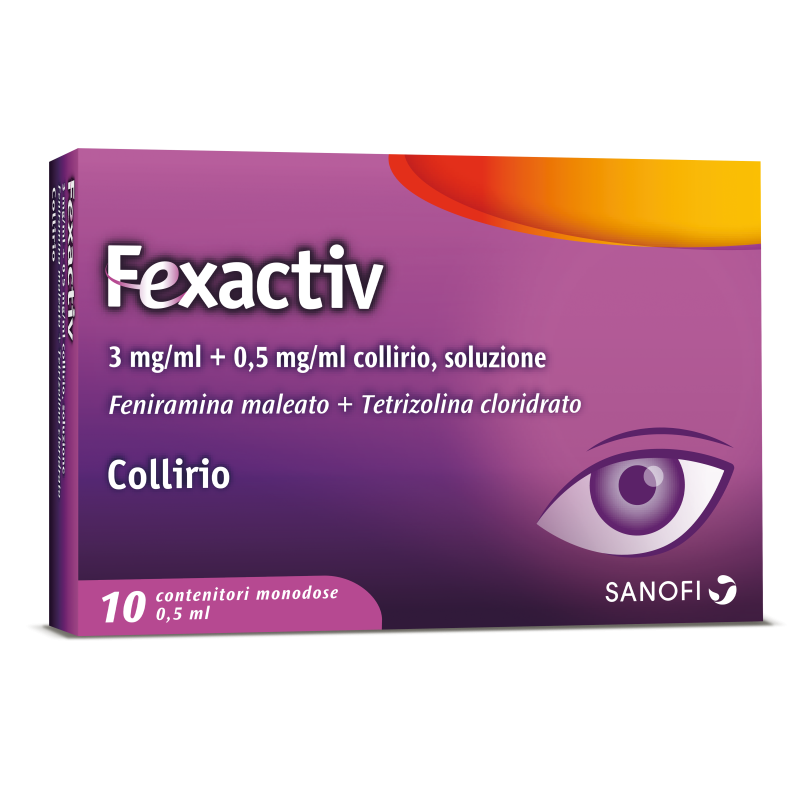 Sanofi - Fexactiv 3 Mg/ml + 0,5 Mg/ml Collirio Antistaminico 10 Flaconcini