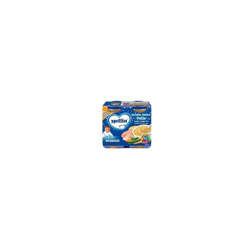Mellin - Danone Nutricia Soc. Ben. Mellin Omogeneizzato Cena Pollo Verdure 2 Pezzi 200 G