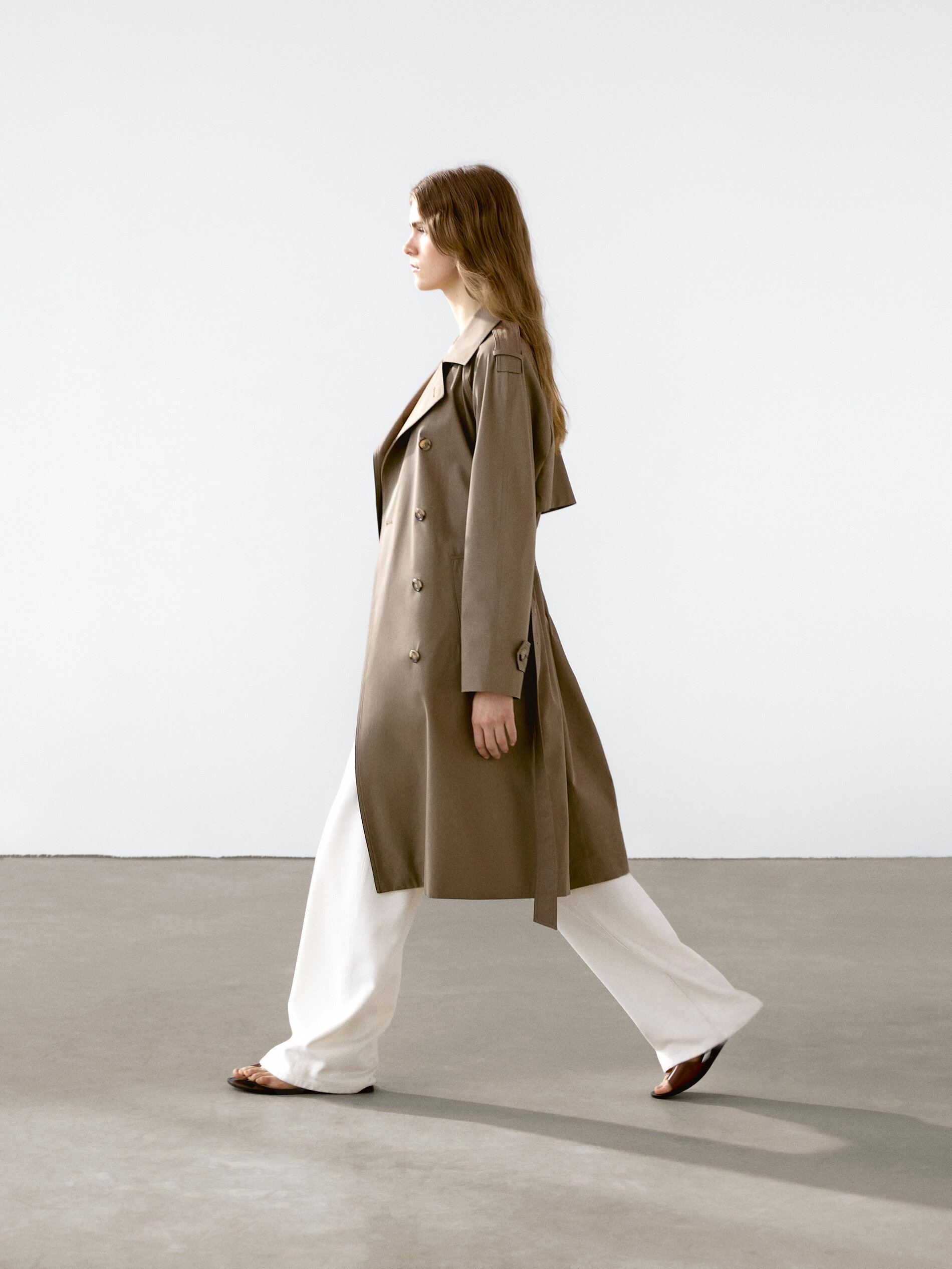 Trench Classico Water Repellent - Verde - Xl - Massimo Dutti - Femminile