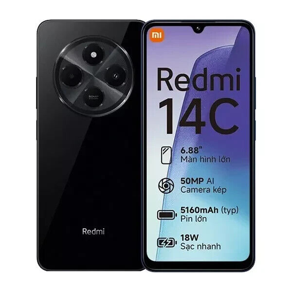 XIAOMI REDMi 14C 4G LTE NERO 256GB 8GB RAM DUAL SIM 6.88 50MP NFC ITALY NO BRAND