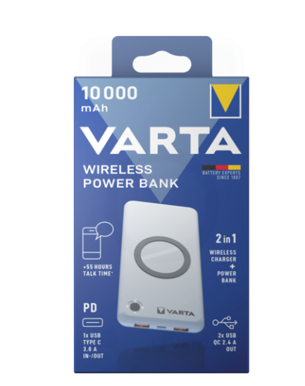 powerbank power bank VARTA 10000 mAh carica batteria esterna portatile