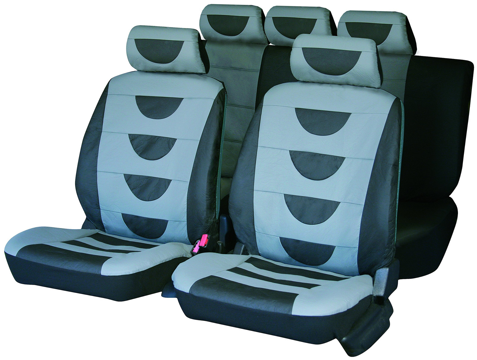 Carfactory - Set coprisedili universali Modello POLIPIEL, Colore Grigio, (P5U)