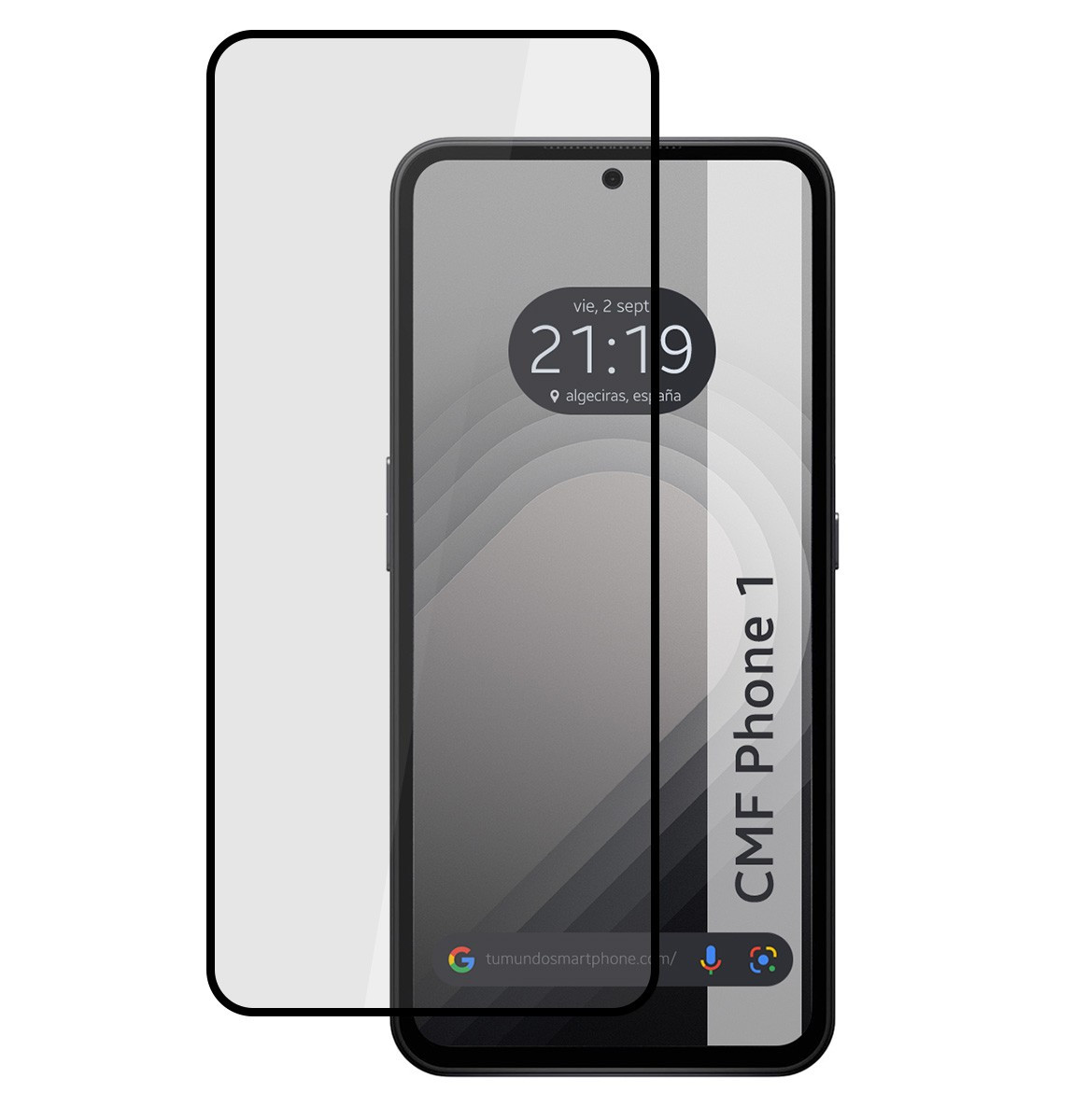 Protector In Vetro Temperato Completo 5D Full Glue Nero Per Nothing CMF Phone 1