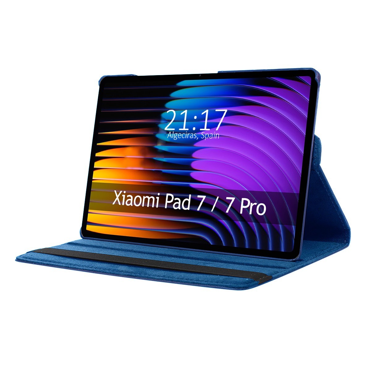 Custodia Girevole 360 Per Xiaomi Pad 7 / 7 Pro Colore Blu