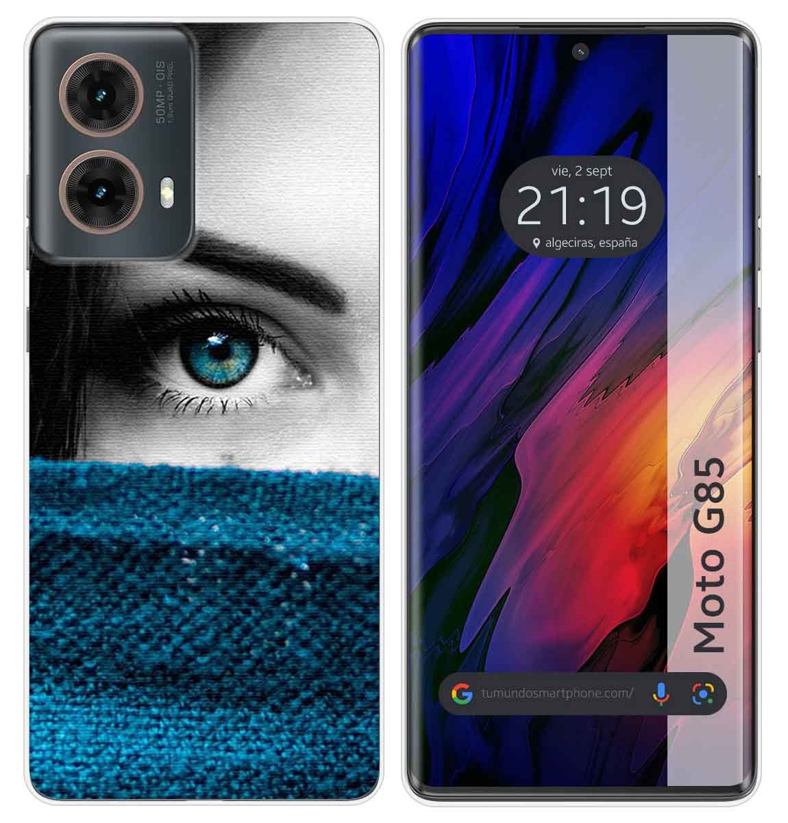 Cover Silicone per Motorola Moto G85 5G Disegno Occhio Disegni