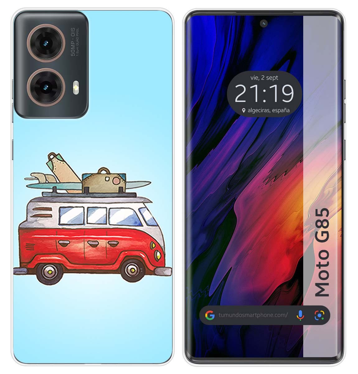 Custodia In Silicone Per Motorola Moto G85 5G Design Furgone Disegni