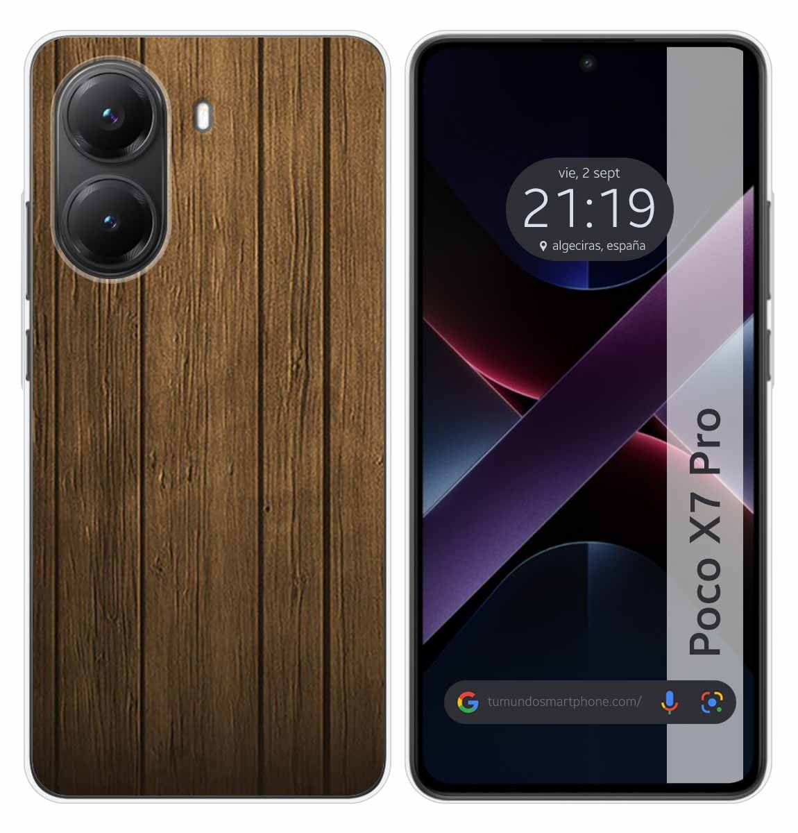 Custodia In Silicone Per Xiaomi Poco X7 Pro 5G Design Legno Disegni