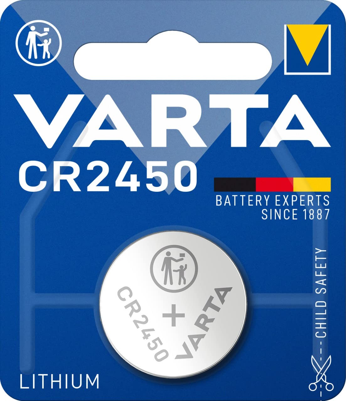 VARTA Batteries Electronics CR2450 Lithium button cell battery 1-pack, Button ce