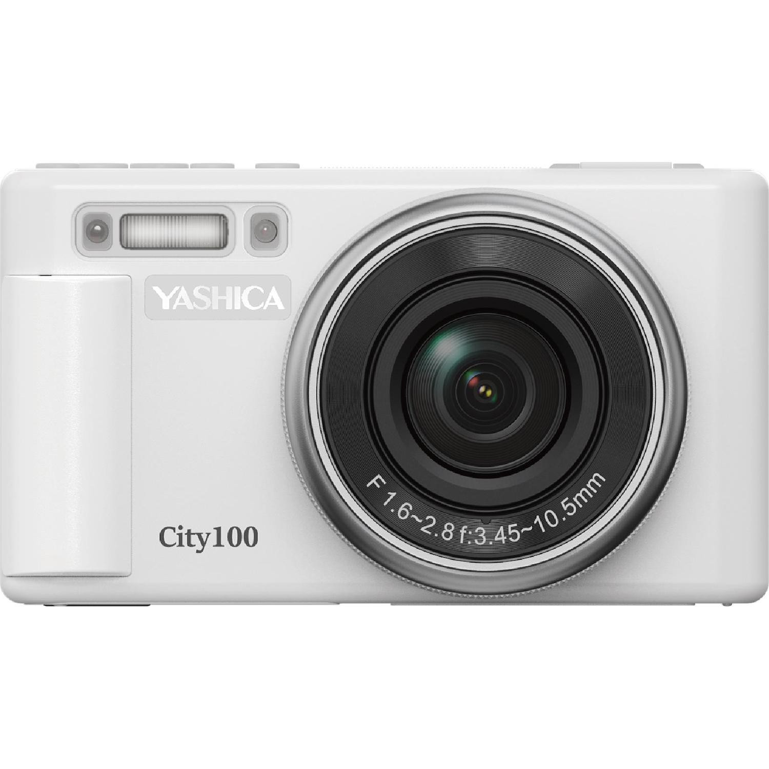 Fotocamera compatta Yashica City 100 WH colore    bianco