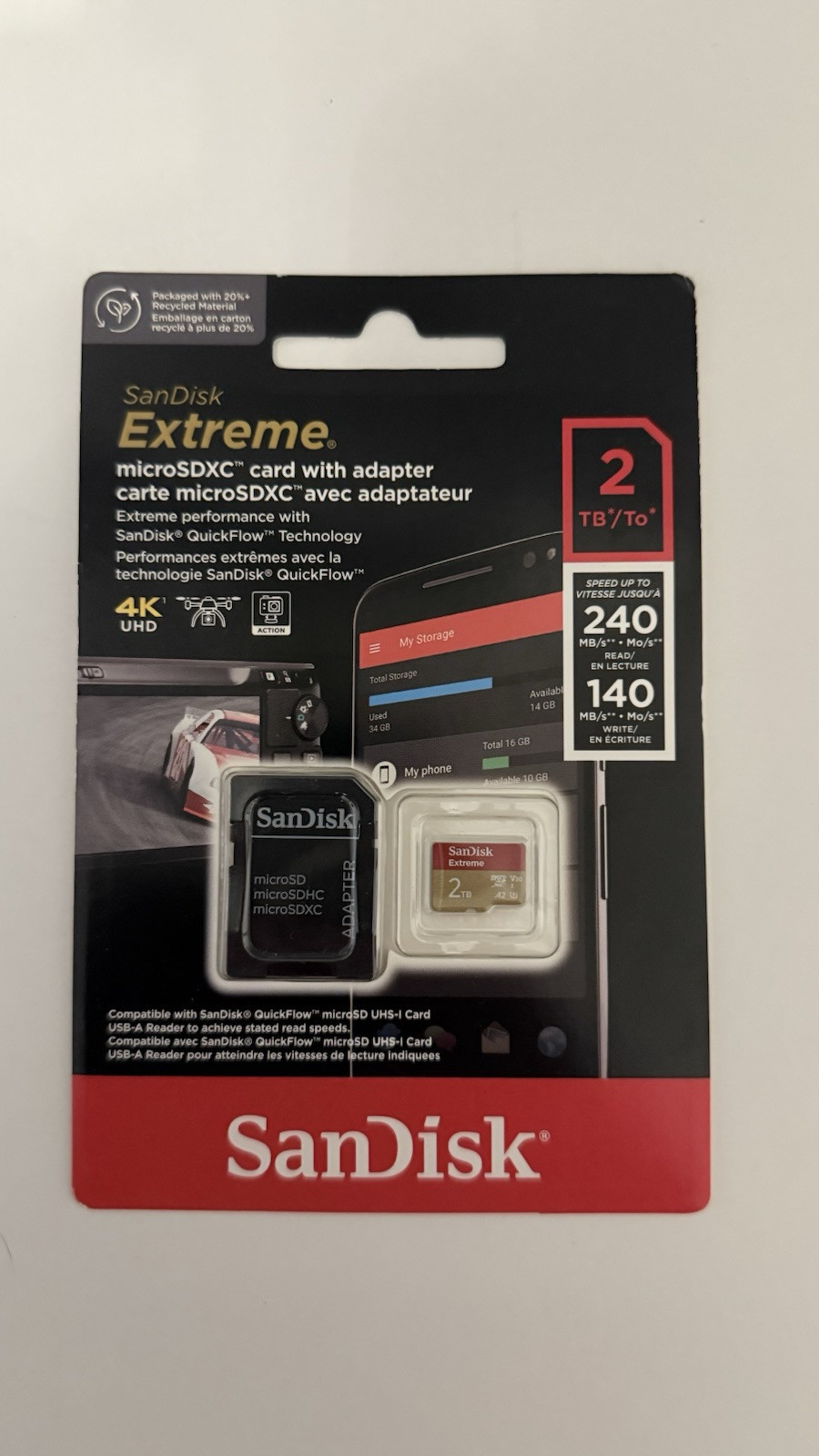 SanDisk Extreme PRO microSDXC UHS-I 2TB Nuova Sigillata (NO COPIA) Originale