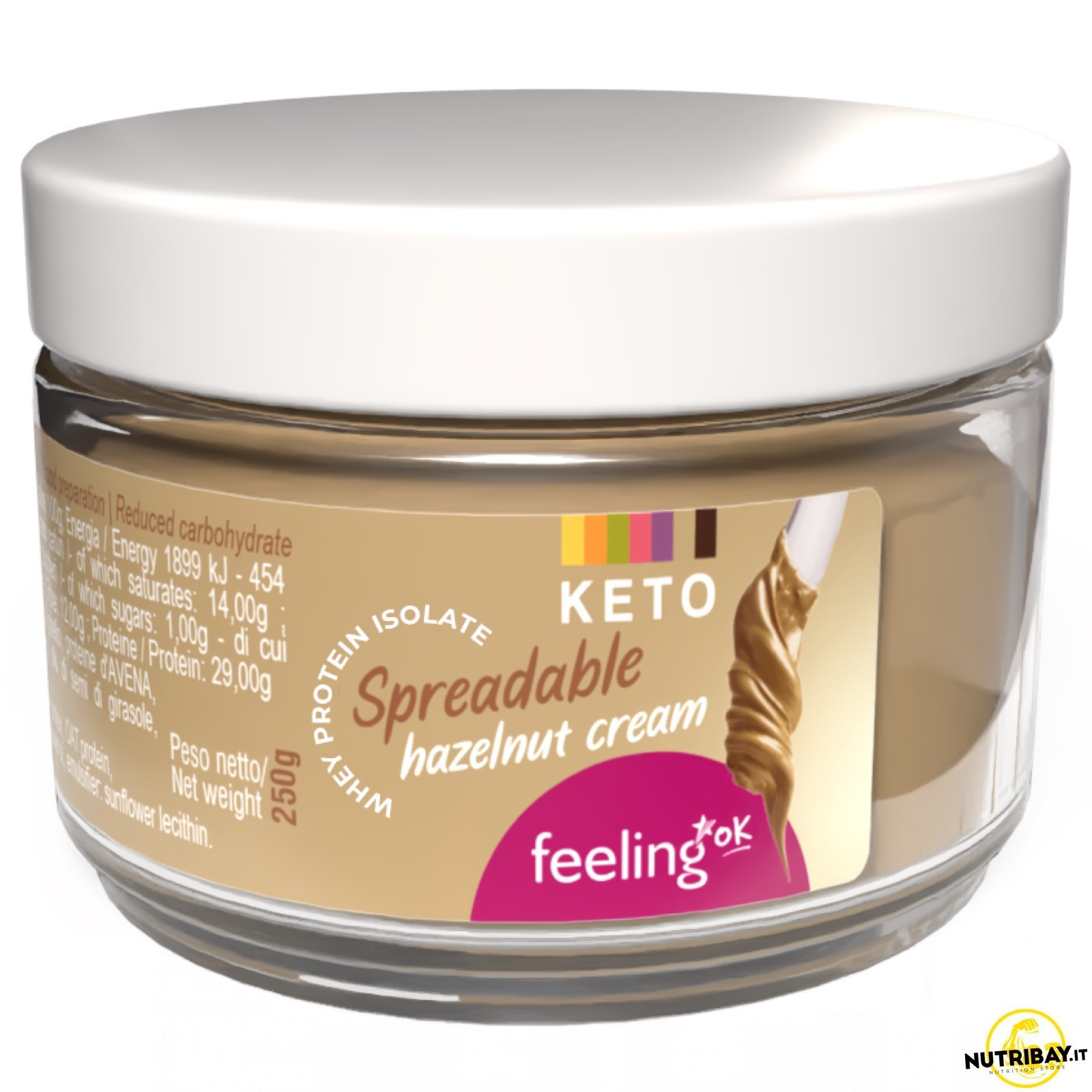 Feeling Ok Crema Spalmabile Keto alla Nocciola - 250 gr