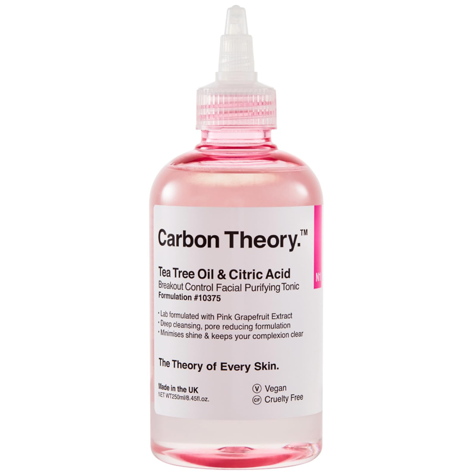 Carbon Theory Tonico Anti-Breakout, linea rosa. Tonico viso con Tea Tree (Z6n)