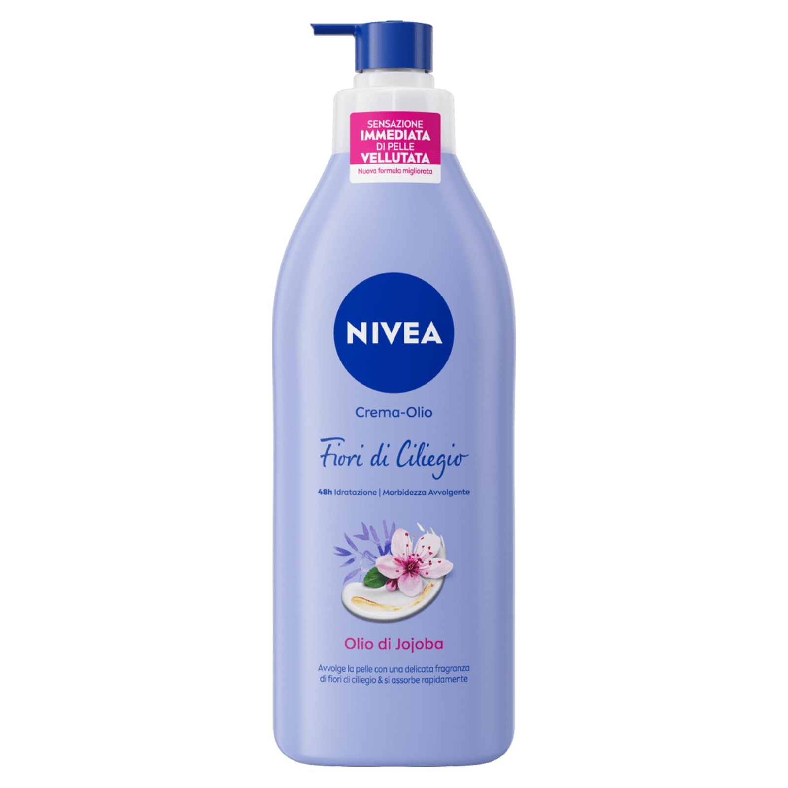 NIVEA CREMA OLIO CORPO CON CILIEGIO E JOJOBA 400ML IDRATANTE E NUTRIENTE