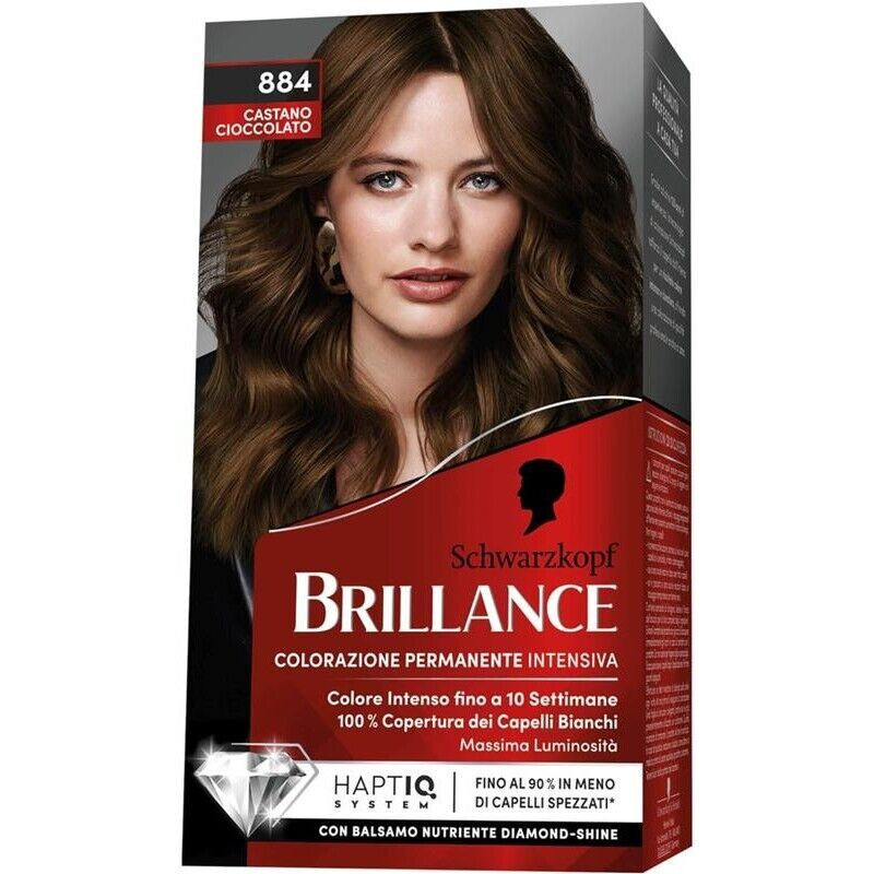 SCHWARZKOPF BRILLANCE TINTA PER CAPELLI INTENSIVA COPERTURA CAPELLI BIANCHI 884