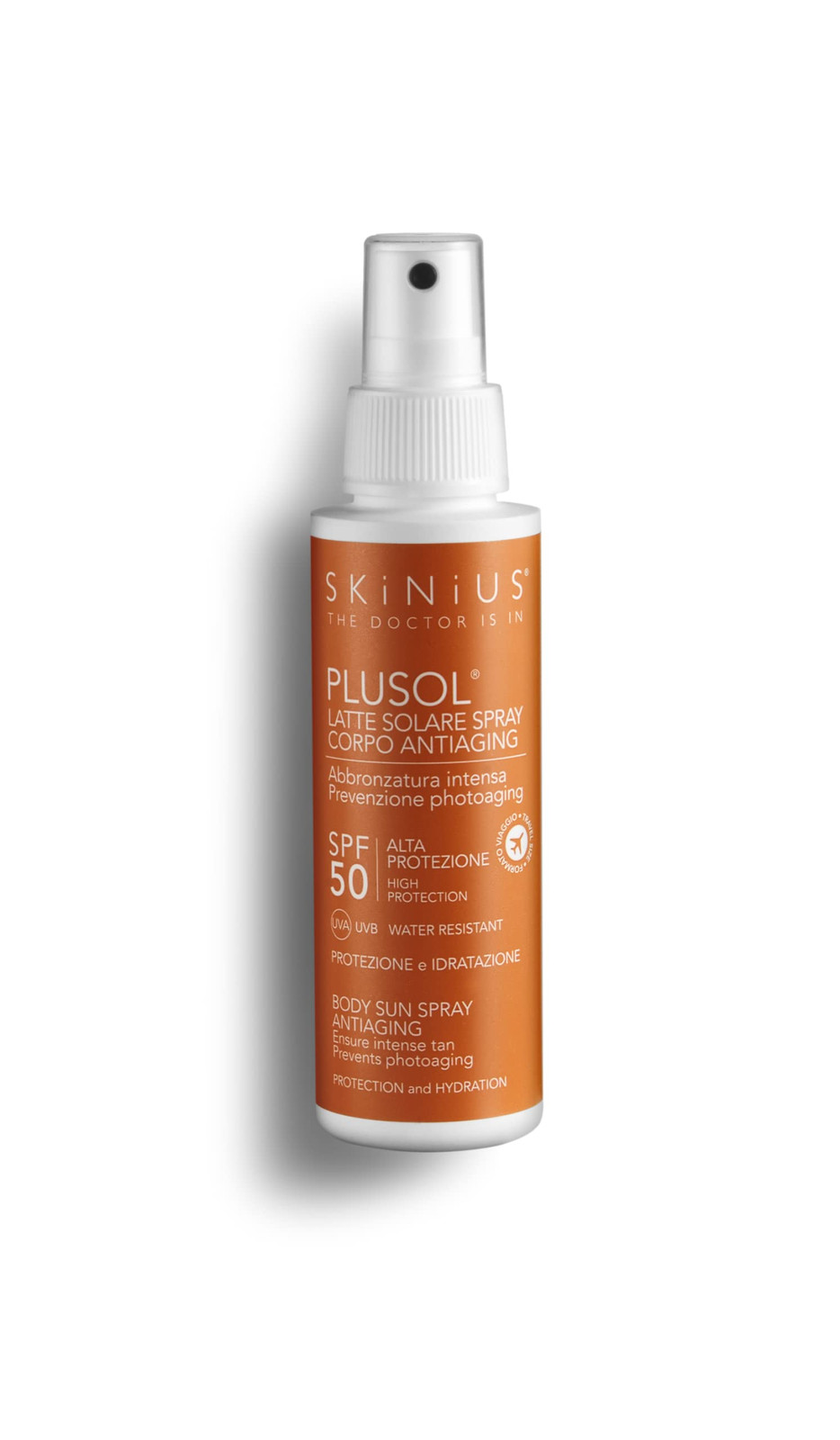 Skinius PLUSOL Latte Solare SPF50 Corpo Spray - Abbronzatura Intensa con (v3p)