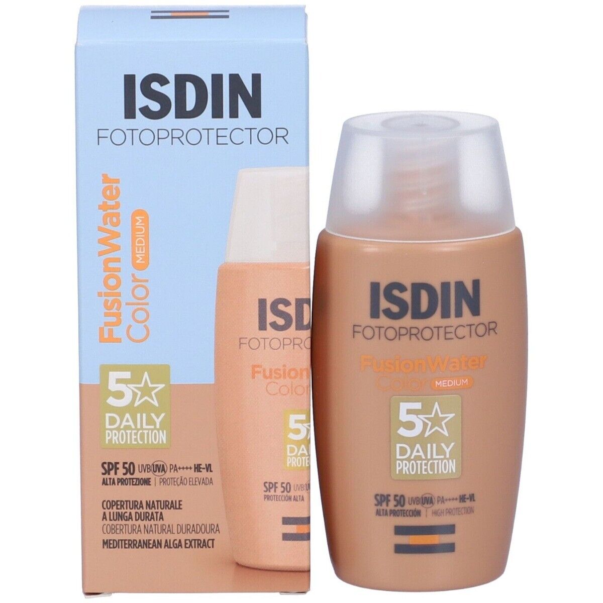 Isdin Fotoprotector Fusion Water Color SPF 50 Crema Solare Viso Colorata 50 ml