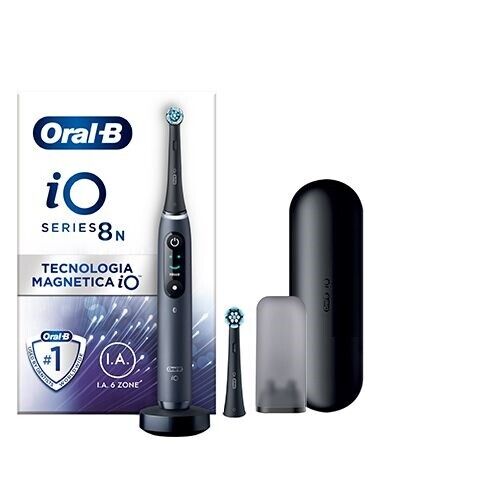iO Serie 8 Nero Oral-B + 2 Testine di Ricambio