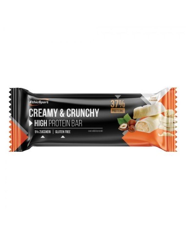 ETICHSPORT BARRETTE PROTEICHE CREAM CRUNCHY (37%) GUSTO CIOCCOLATO BIANCO E NOCC