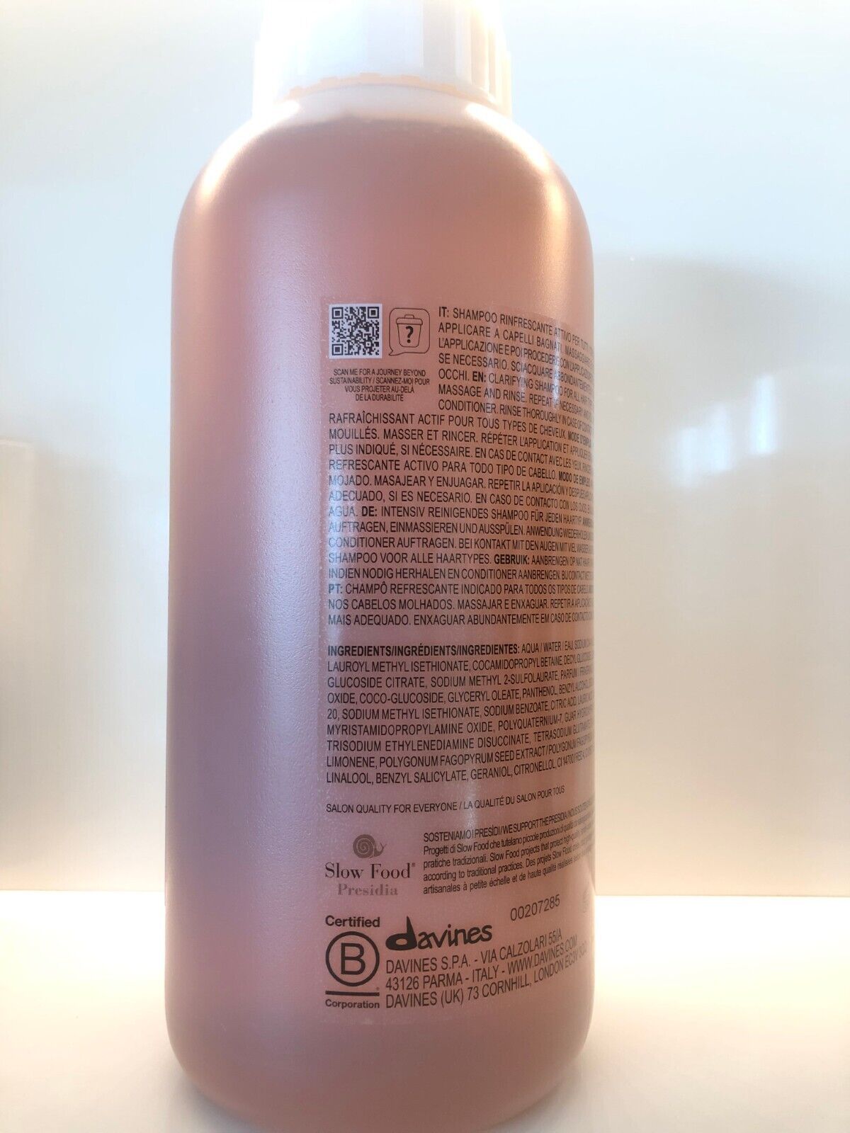 DAVINES SOLU/SHAMPOO 1000ML SHAMPOO RINFRENSCANTE