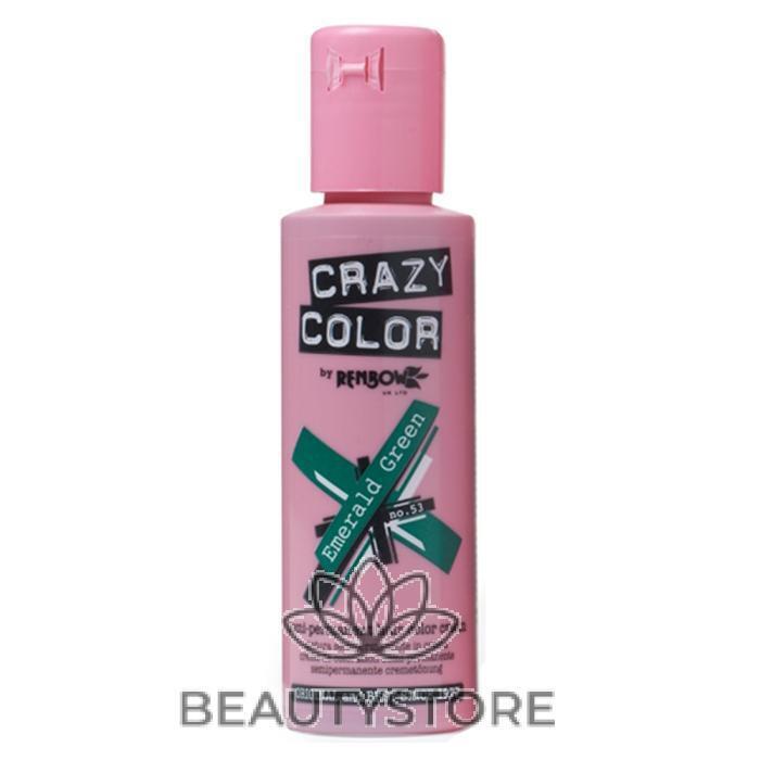 CRAZY COLOR SEMI-PERMANENT HAIR COLOR CREAM EMERALD GREEN 53