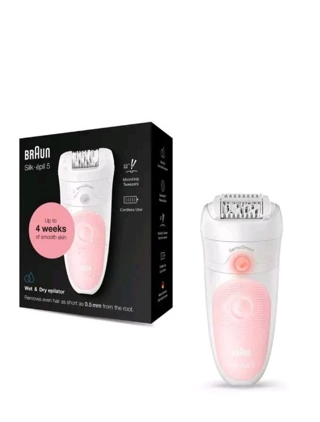 Epilierer Braun Silk-epil 5 Epilierer, Silk-épil 5-516 FLMG weiß/rosa