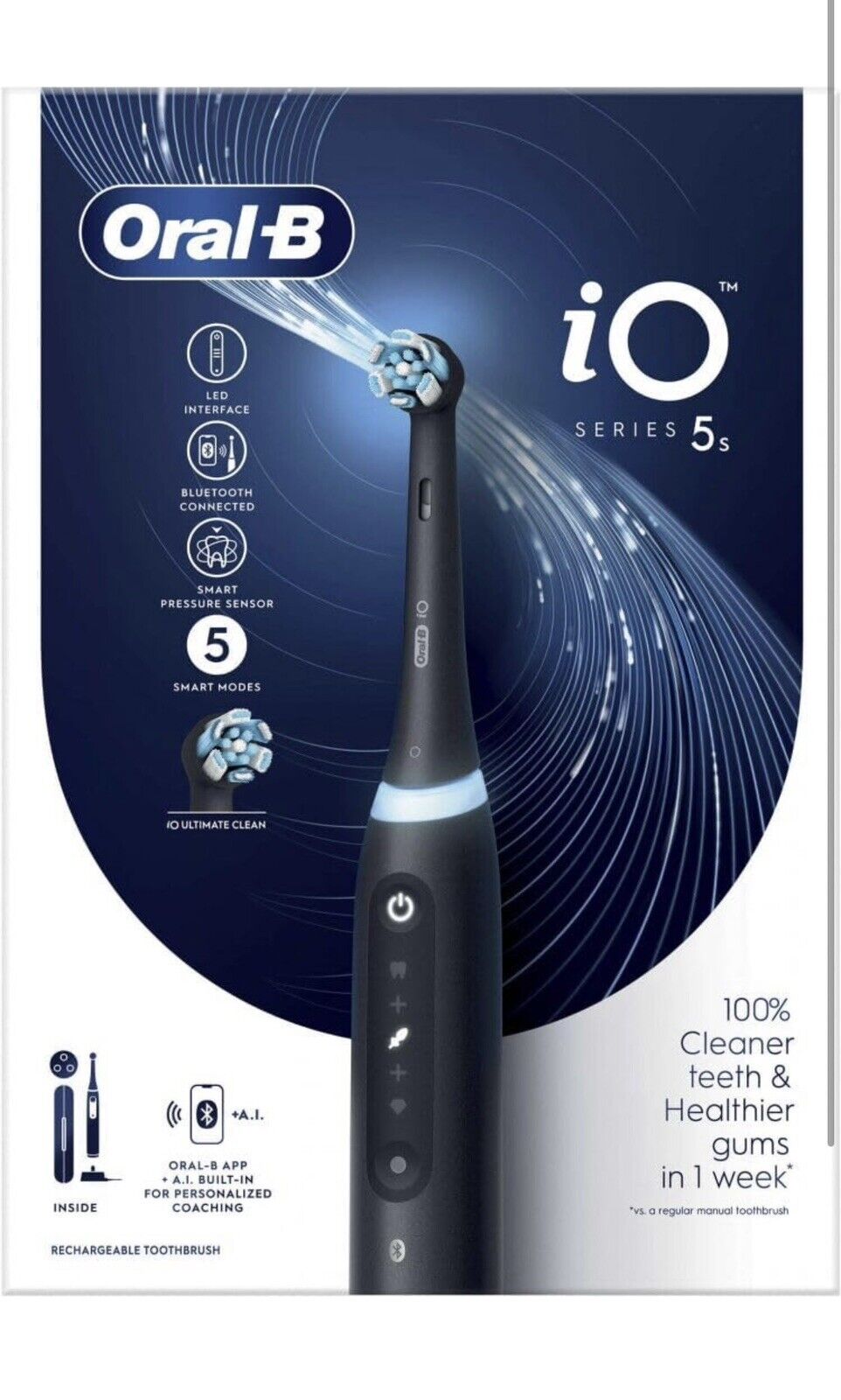 Oral-B iO  Serie 5s Spazzolino Elettrico In OMAGGIO 2 TESTINE ORIGINALI Da Parte