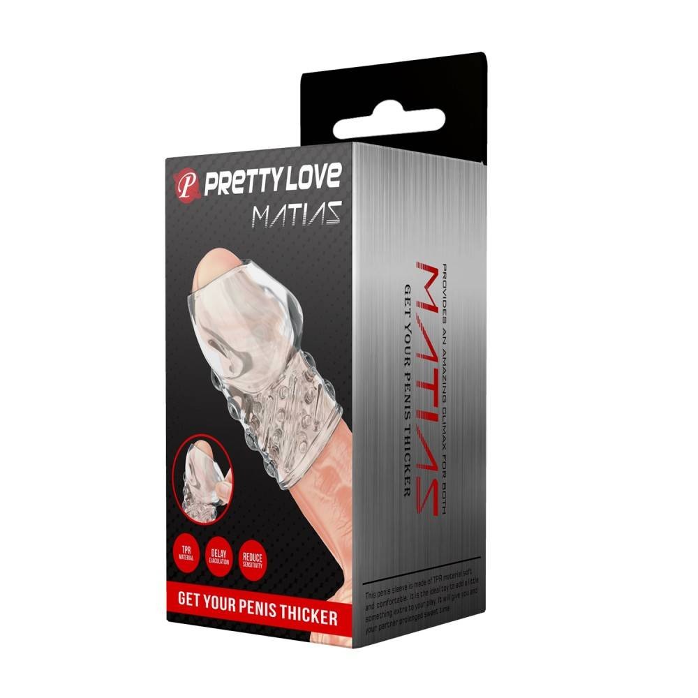PRETTY LOVE GUAINA TRASPARENTE SEX TOYS UOMO PROLUNGA PER IL PENE IN SILICONE