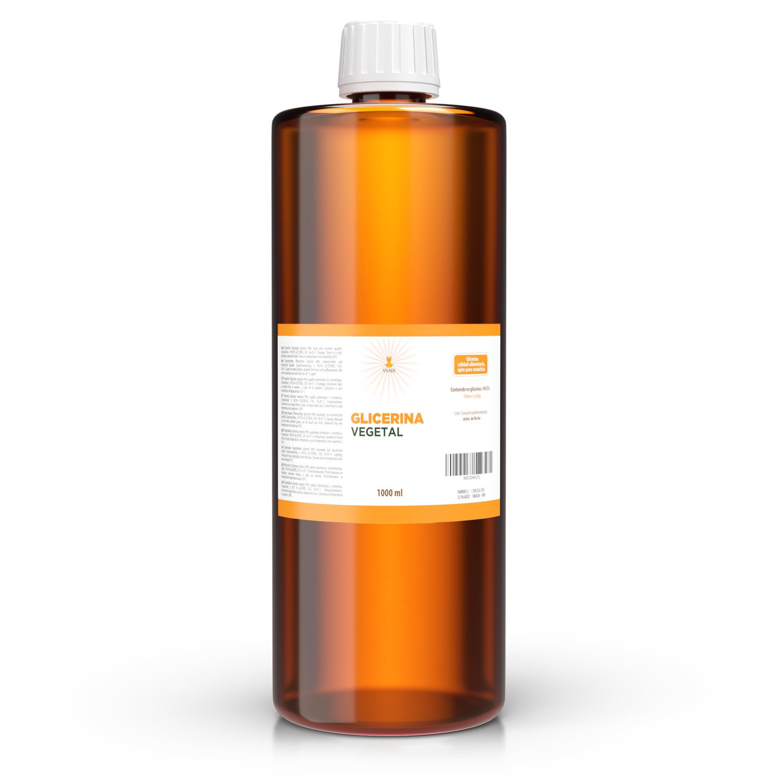 1000 ml - Glicerina (USP), Purezza +98% (Glicerina Vegetale). Pelle, (p2W)