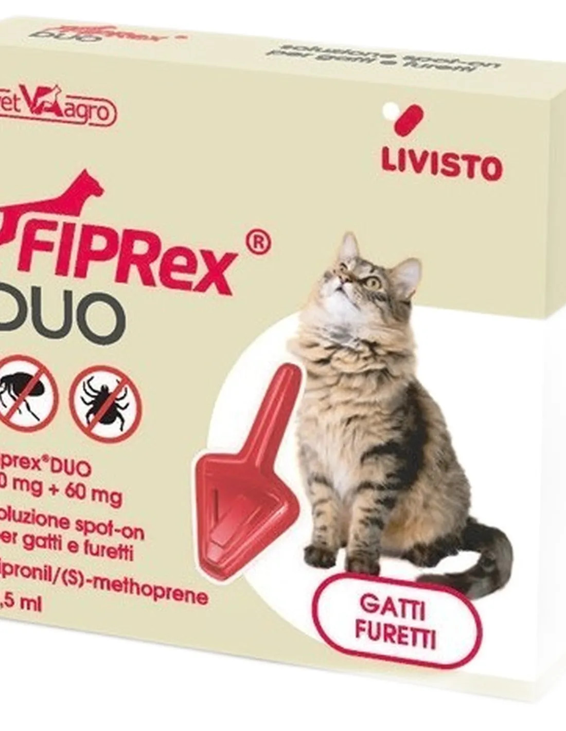 Fiprex duo gatti furetti 1 pipetta 0,5 ml