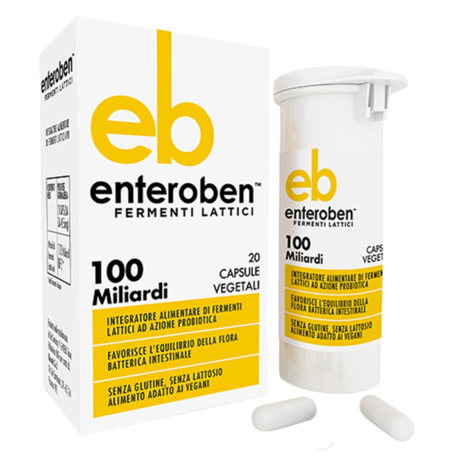 Enteroben Fermenti lattici 100 milaridi Probiotici 20 capsule