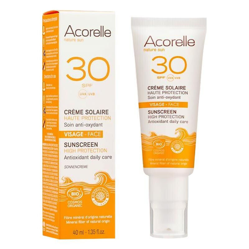 Acorelle crema solare biologica - viso SPF 30 - 40 ml