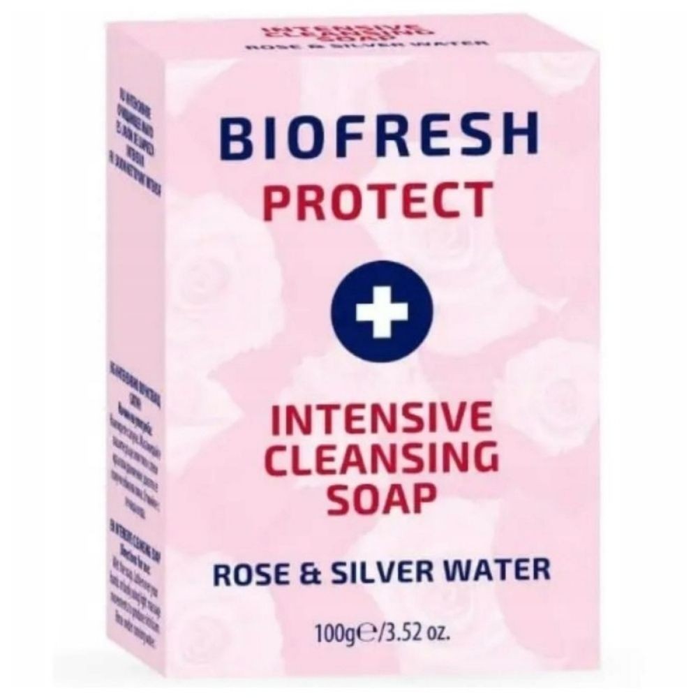 BioFresh Protect Sapone antibatterico all'acqua di rose e argento, 100 g