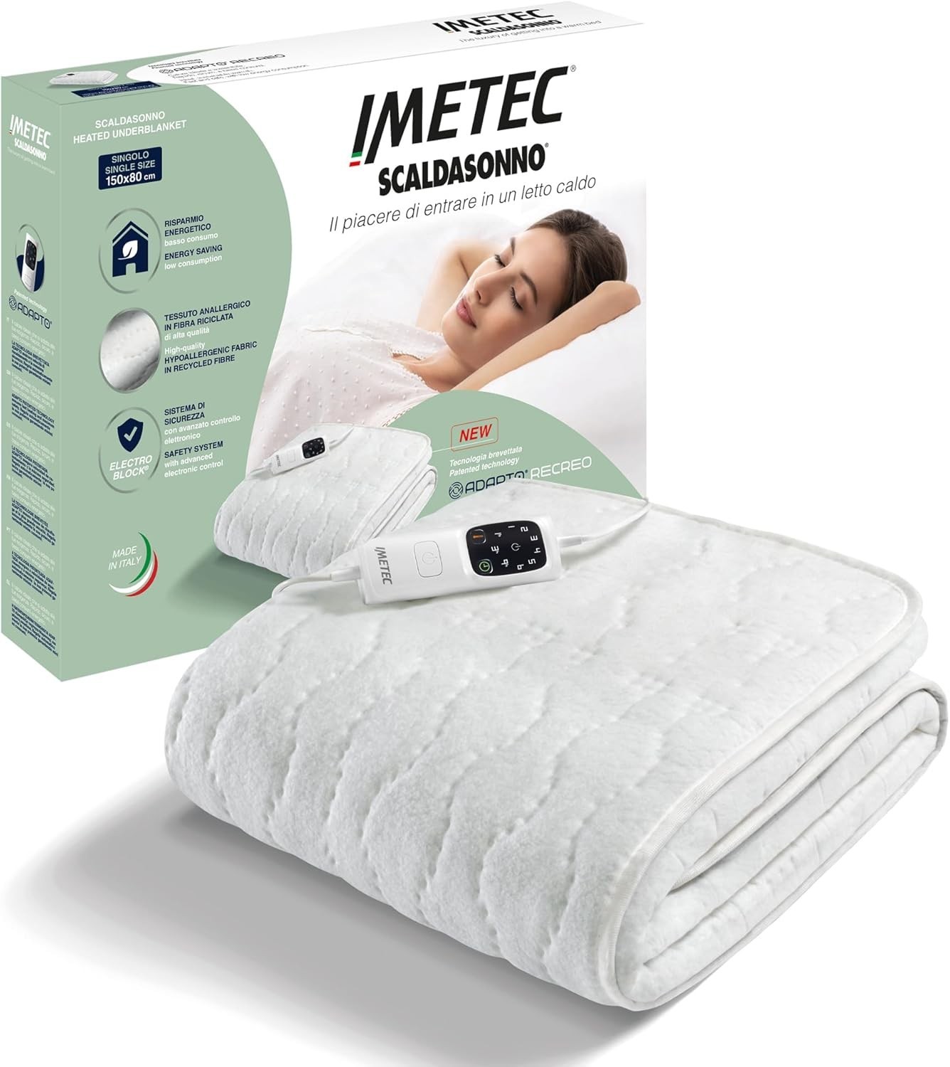 IMETEC SCALDASONNO SINGOLO RAPIDO ANALLERGICO LAVABILE 150X80 MADEINITALY