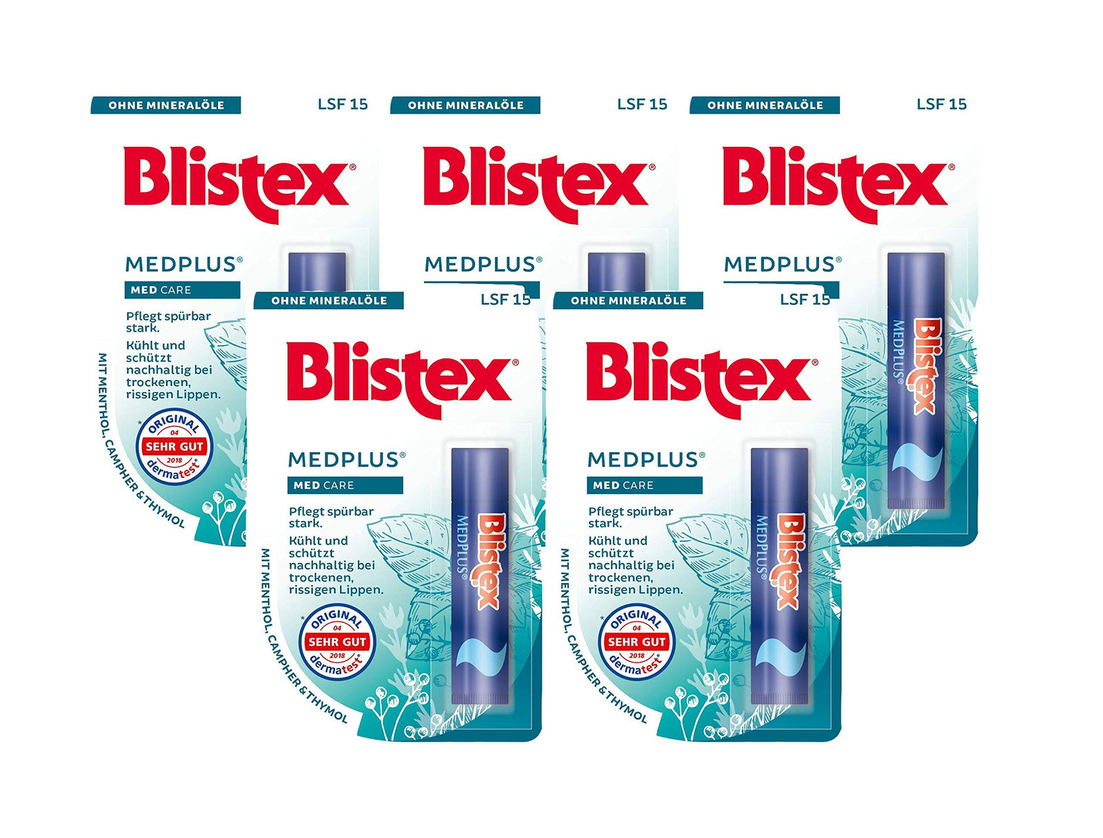 Blistex, burrocacao Medplus, per la cura delle labbra screpolate, secche (x9b)