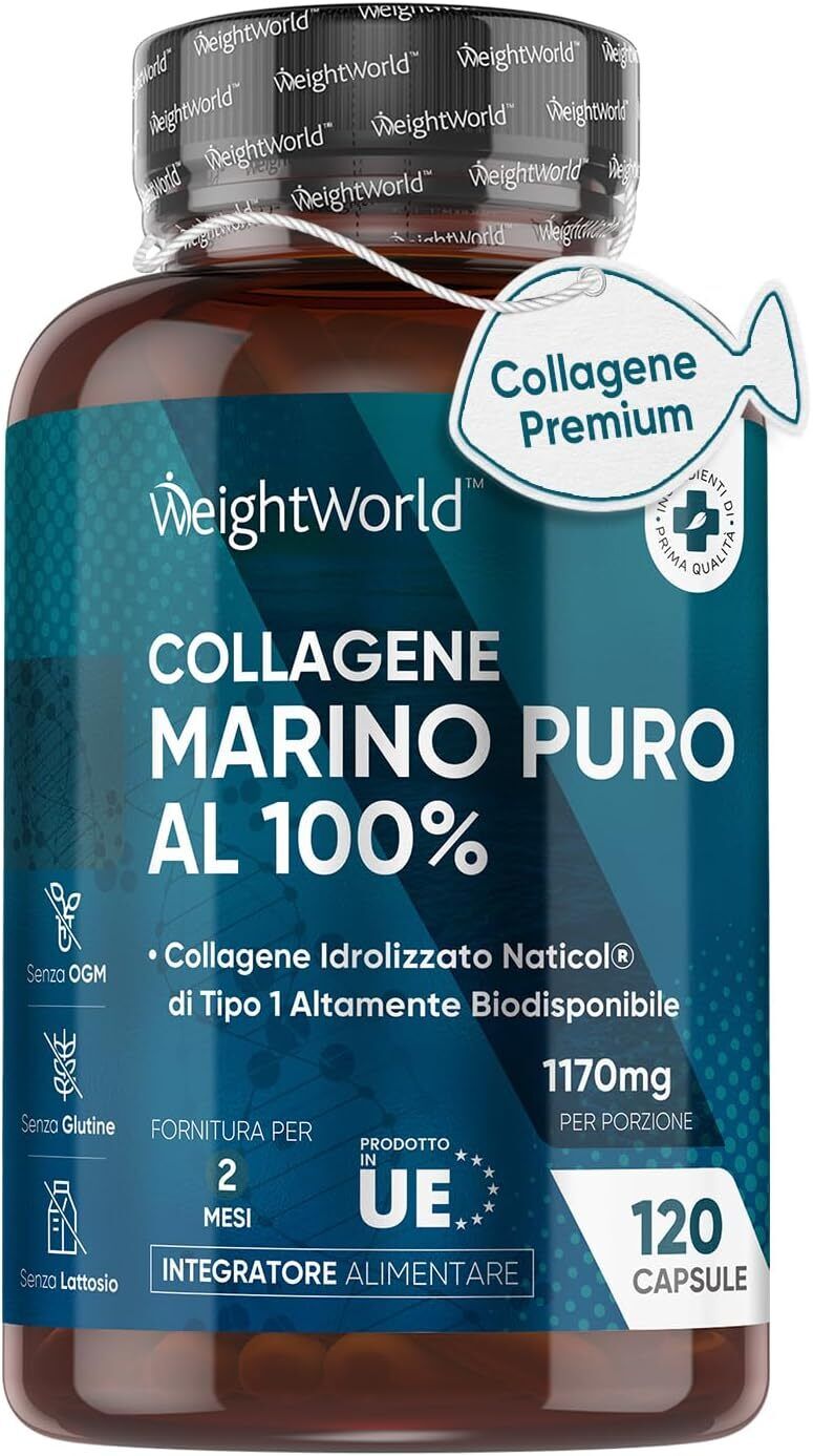 Collagene Marino Idrolizzato Naticol Tipo 1, Puro Alto Dosaggio...
