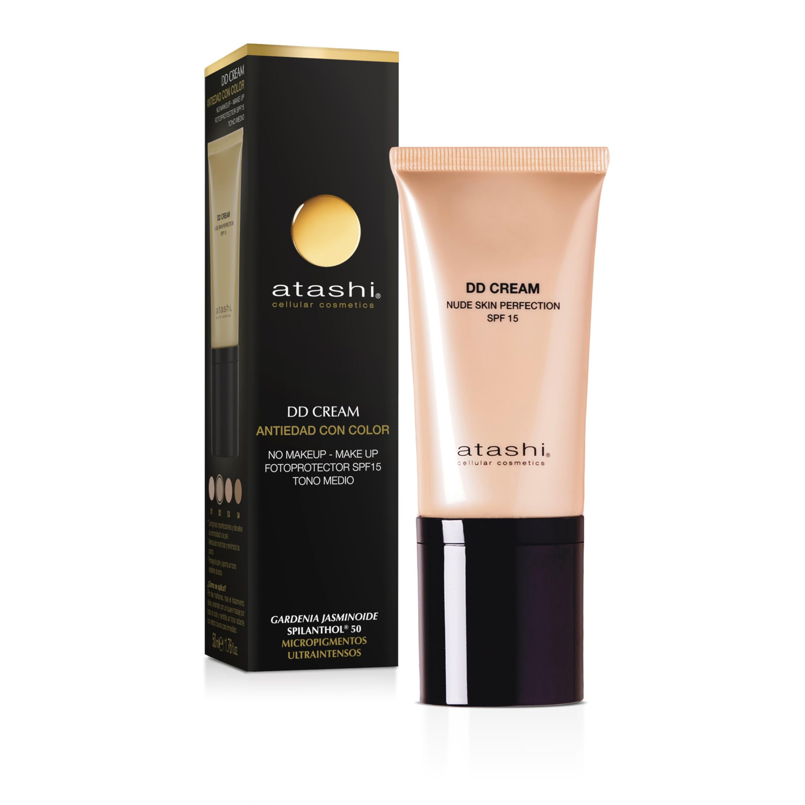 atashi DD Cream antietà, Trattamento Anti-età con Colore, No Make up (f5t)