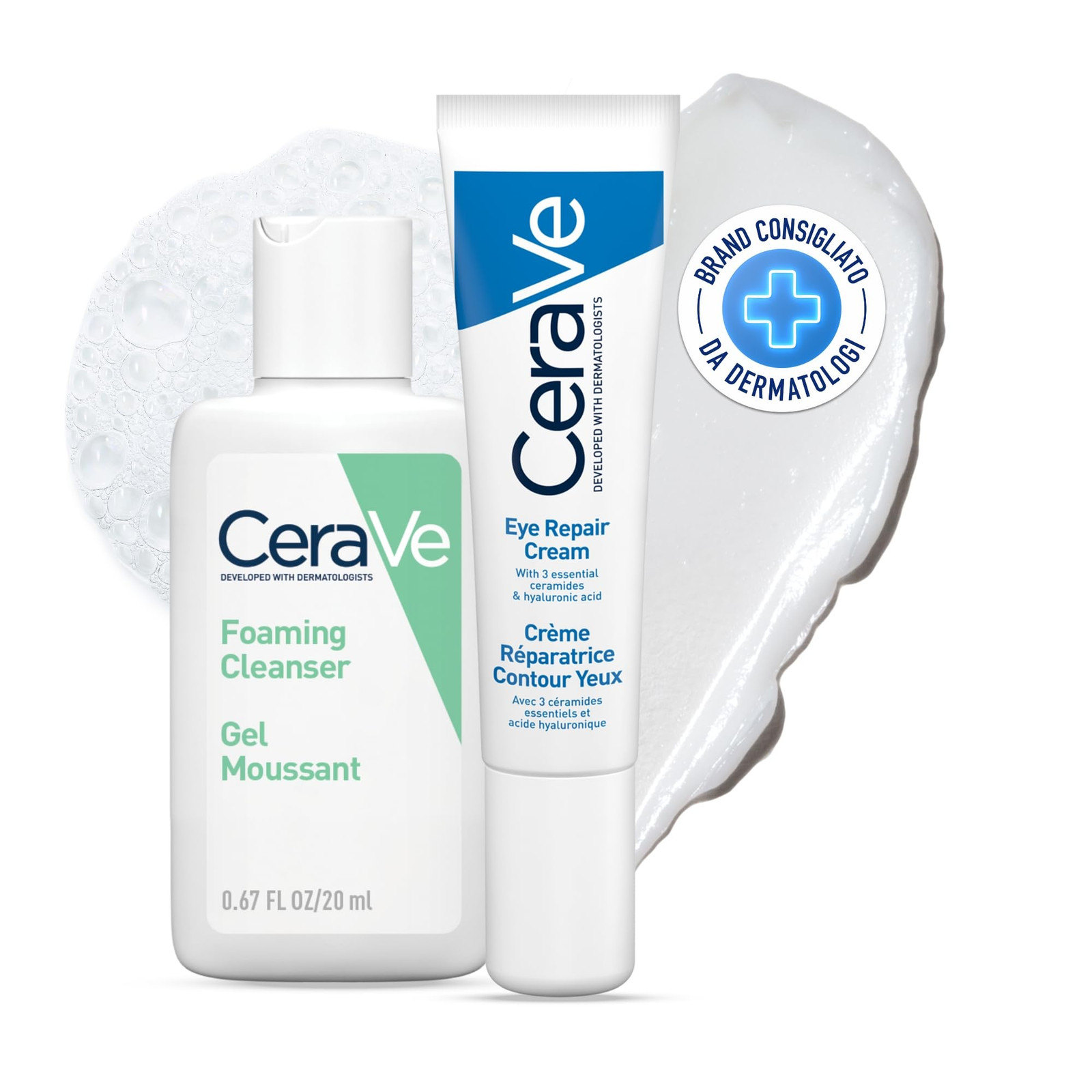 CeraVe Kit con Crema Contorno Occhi Riparatrice, Per Borse e Occhiaie, (u4Z)