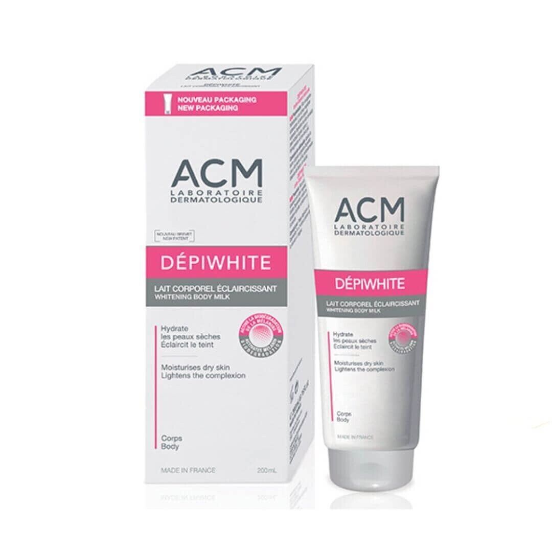 ACM DEPIWHITE Latte Corpo Sbiancante, Lozione Corpo Idratante e Nutriente 200 ml